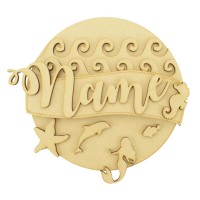 Laser Cut Personalised 3D Detailed Layered Circle Plaque - Mermaid Themed